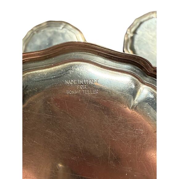 Bonwit Teller Set of 5 Silver Small Plate Set Made In Italy - Picture 3 of 4